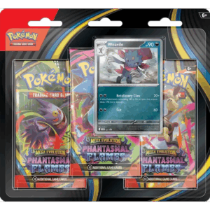Pokémon TCG: Mega Evolutions – Phantasmal Flames 3 Pack Blister (Inglés) PREVENTA